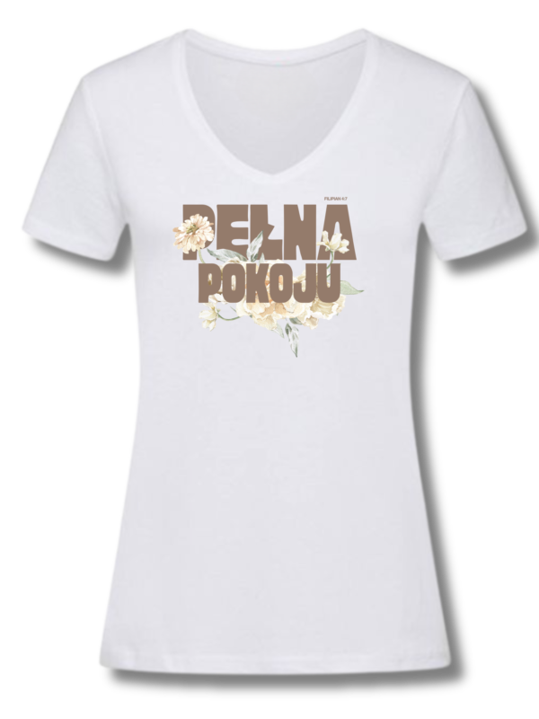T-shirt V-neck | Pełna Pokoju