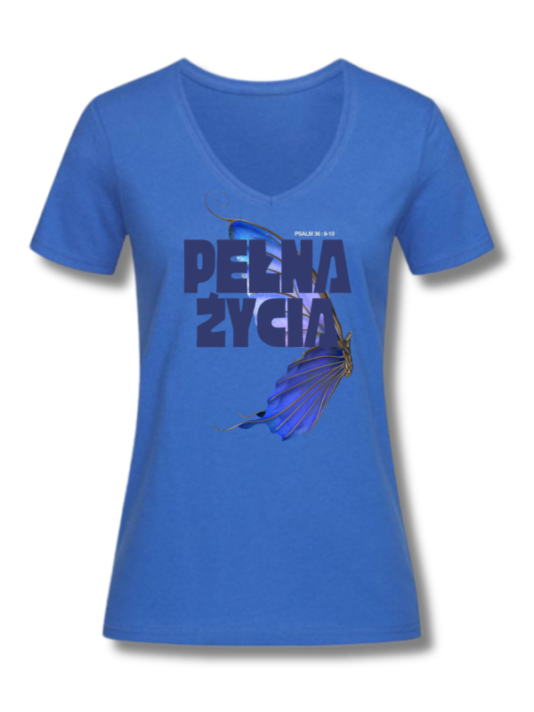 T-shirt V-neck | Pełna Życia