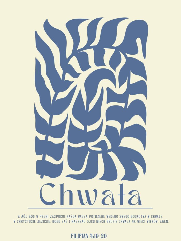 Plakat chrześcijański "Chwała"