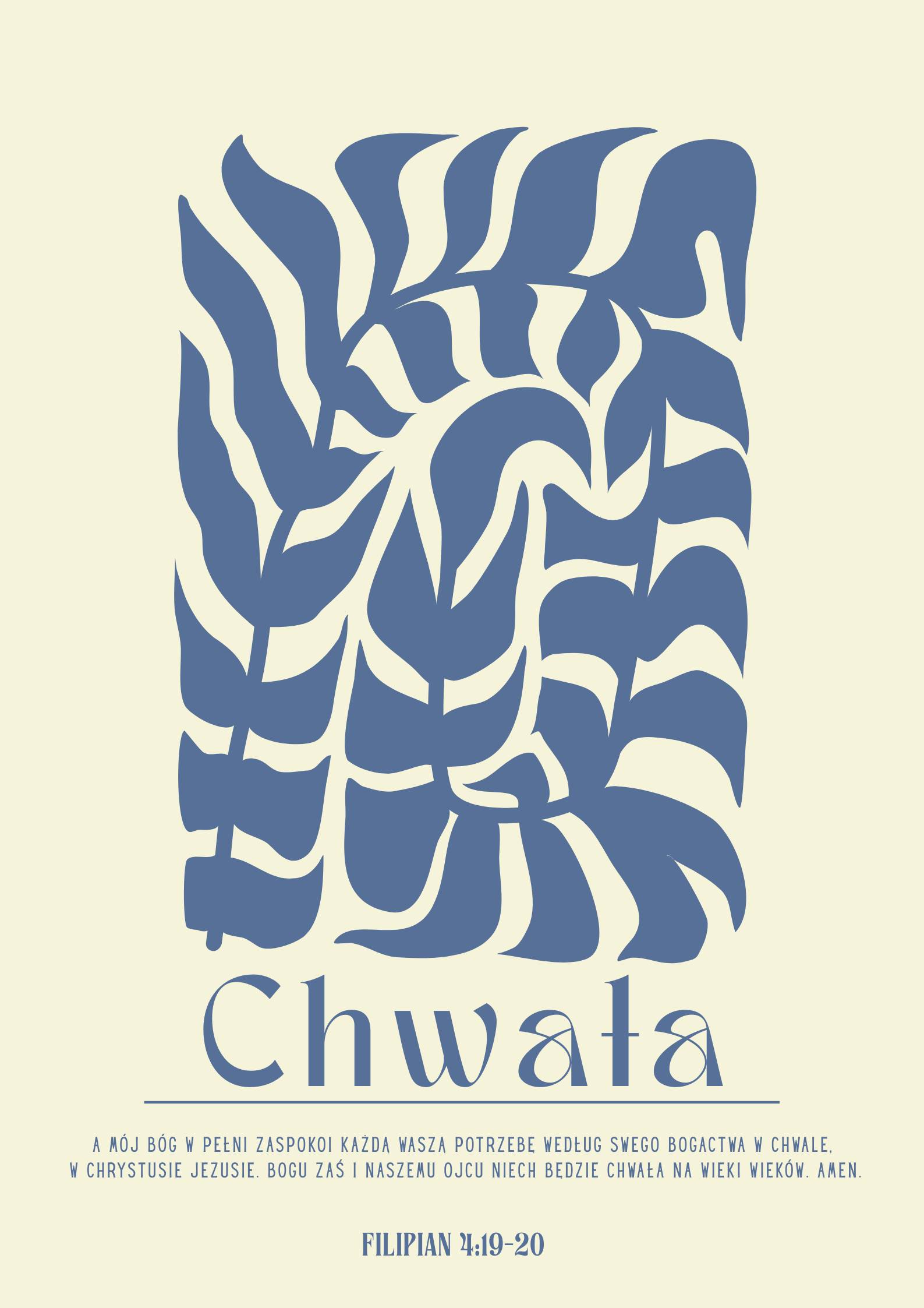 Plakat chrześcijański "Chwała"