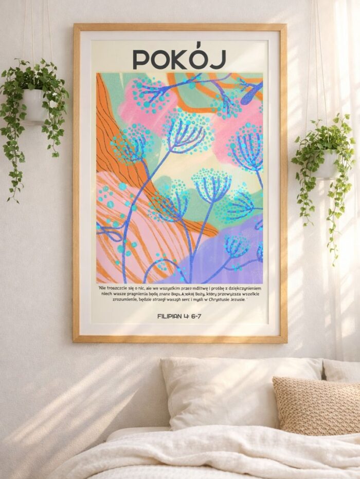 Plakat chrześcijański "Pokój"