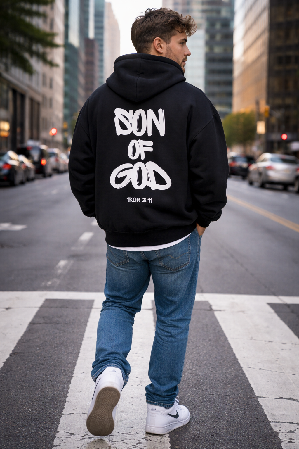 Bluza chrześcijańska z kapturem Oversize | Son of God - obrazek 2