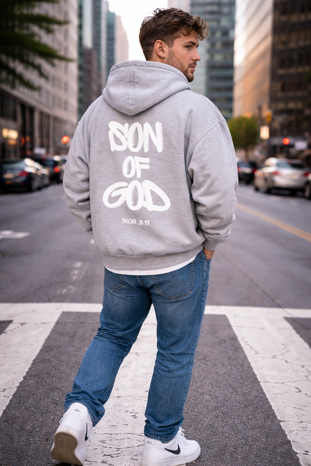 Bluza chrześcijańska z kapturem Oversize | Son of God - obrazek 3