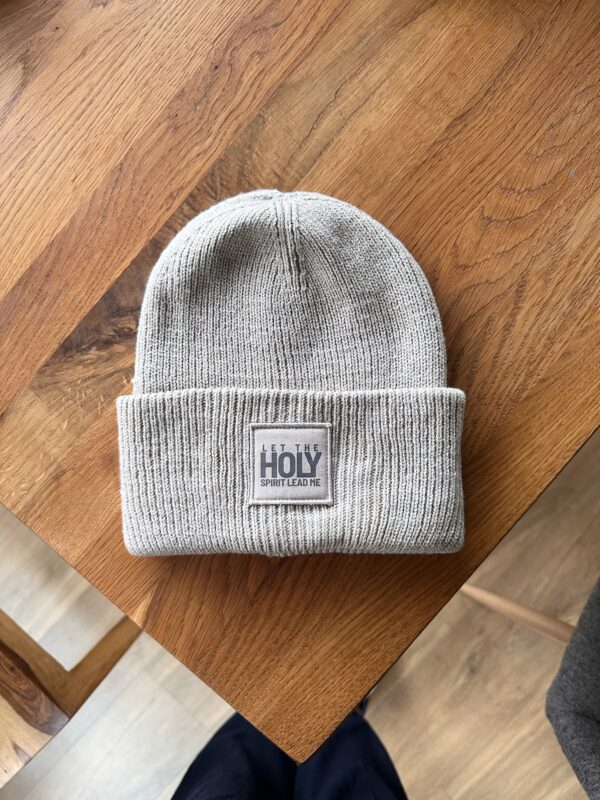 Czapka zimowa | Let the Holy Spirit Lead me! - Beż