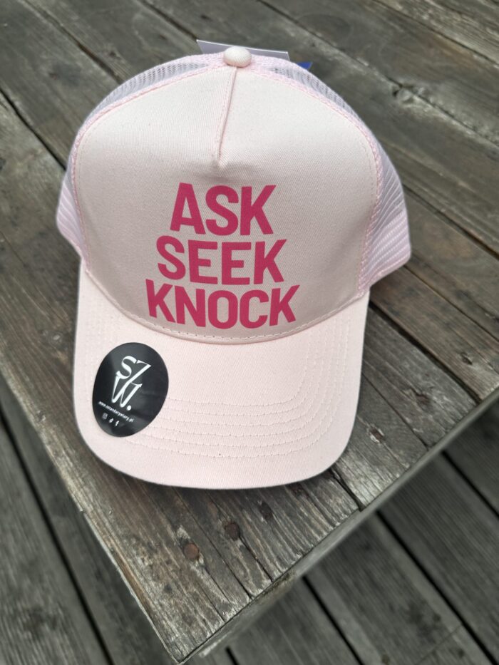 Czapeczka chrześcijańska z daszkiem trucker | ASK SEEK KNOCK