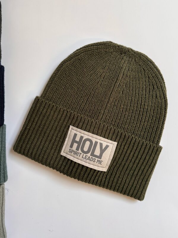 Czapka zimowa |  Holy Spirit Leads me - khaki