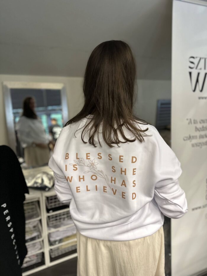 Bluza chrześcijańska OVERSIZE | BLESSED IS SHE