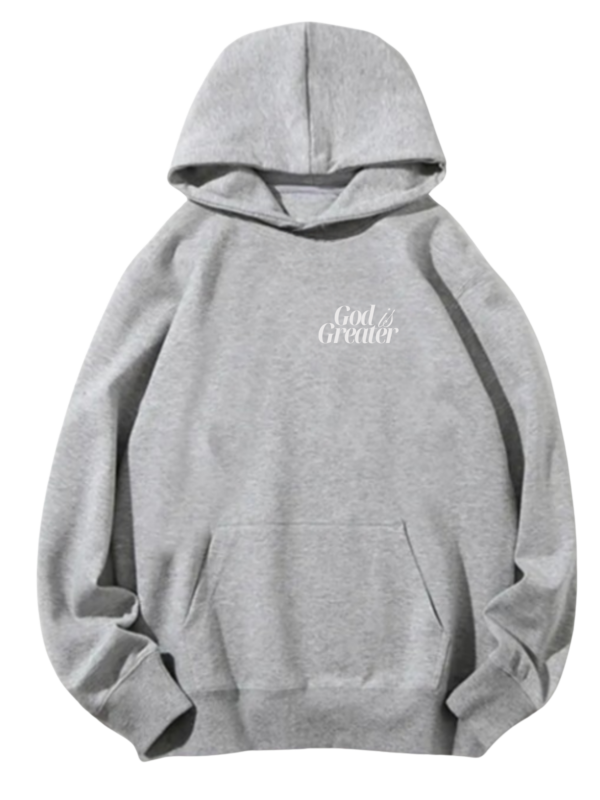 Bluza z kapturem Oversize | God is Greater than mountains