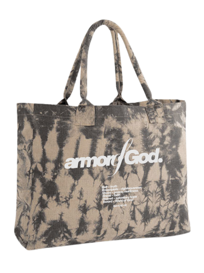 Duża torba chrześcijańska Tie Dye | Armor of God | beż