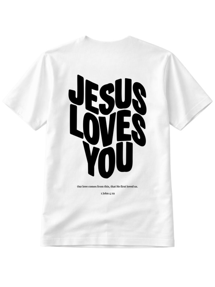 T-Shirt chrześcijański Regular | Jesus loves You