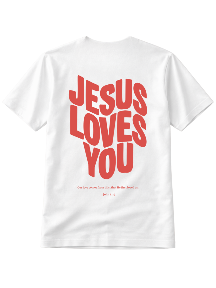 T-Shirt chrześcijański Regular | Jesus loves You