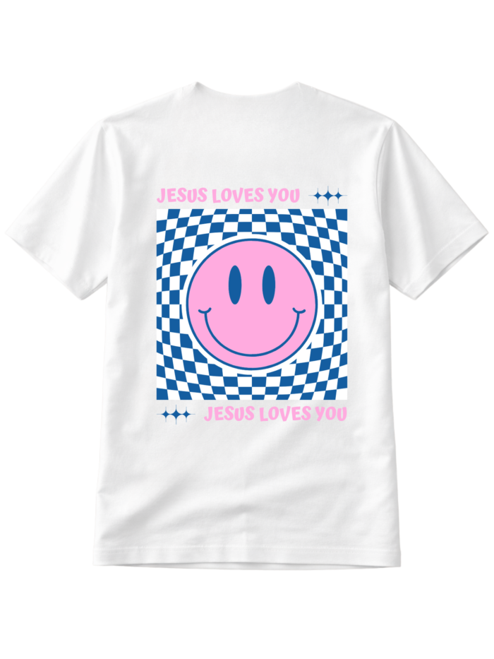 T-Shirt chrześcijański Regular | Smile- Jesus loves You