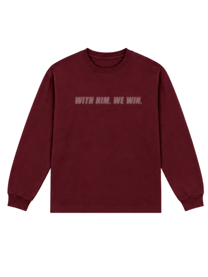 With Jesus we always win | Longsleeve chrześcijański | BORDO