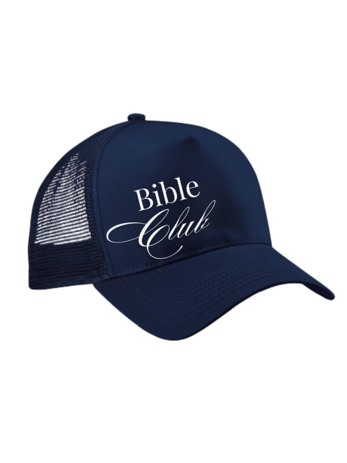 Bible Club | Czapeczka chrześcijańska z daszkiem trucker | navy