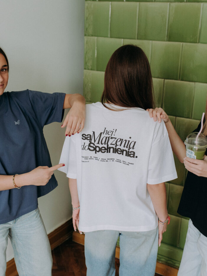 Hej! są marzenia do spełnienia | T-Shirt chrześcijański boxy
