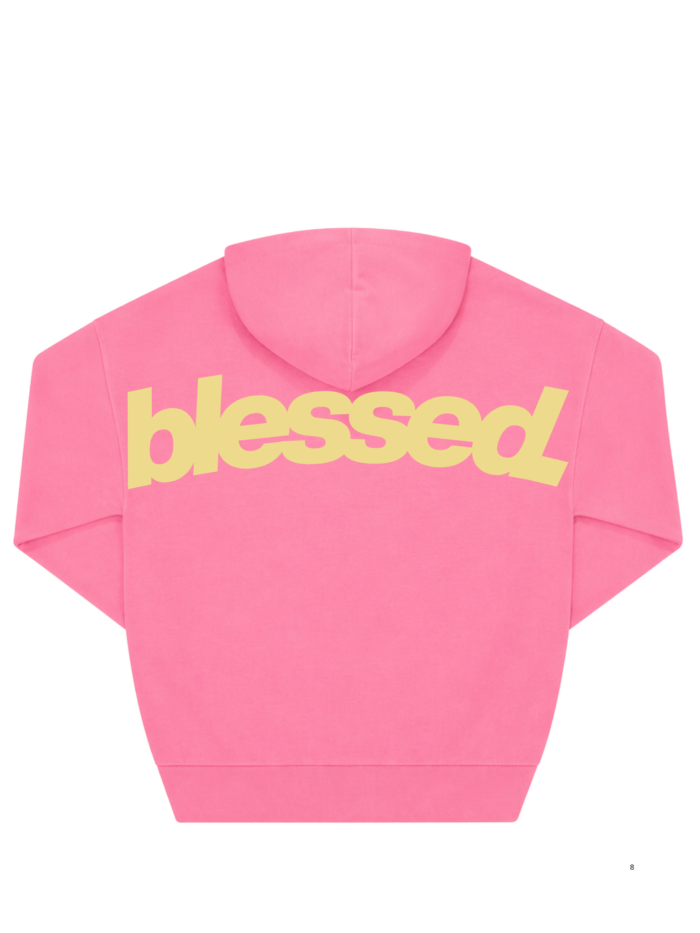 Bluza chrześcijańska BLESSED | oversize różowa unisex
