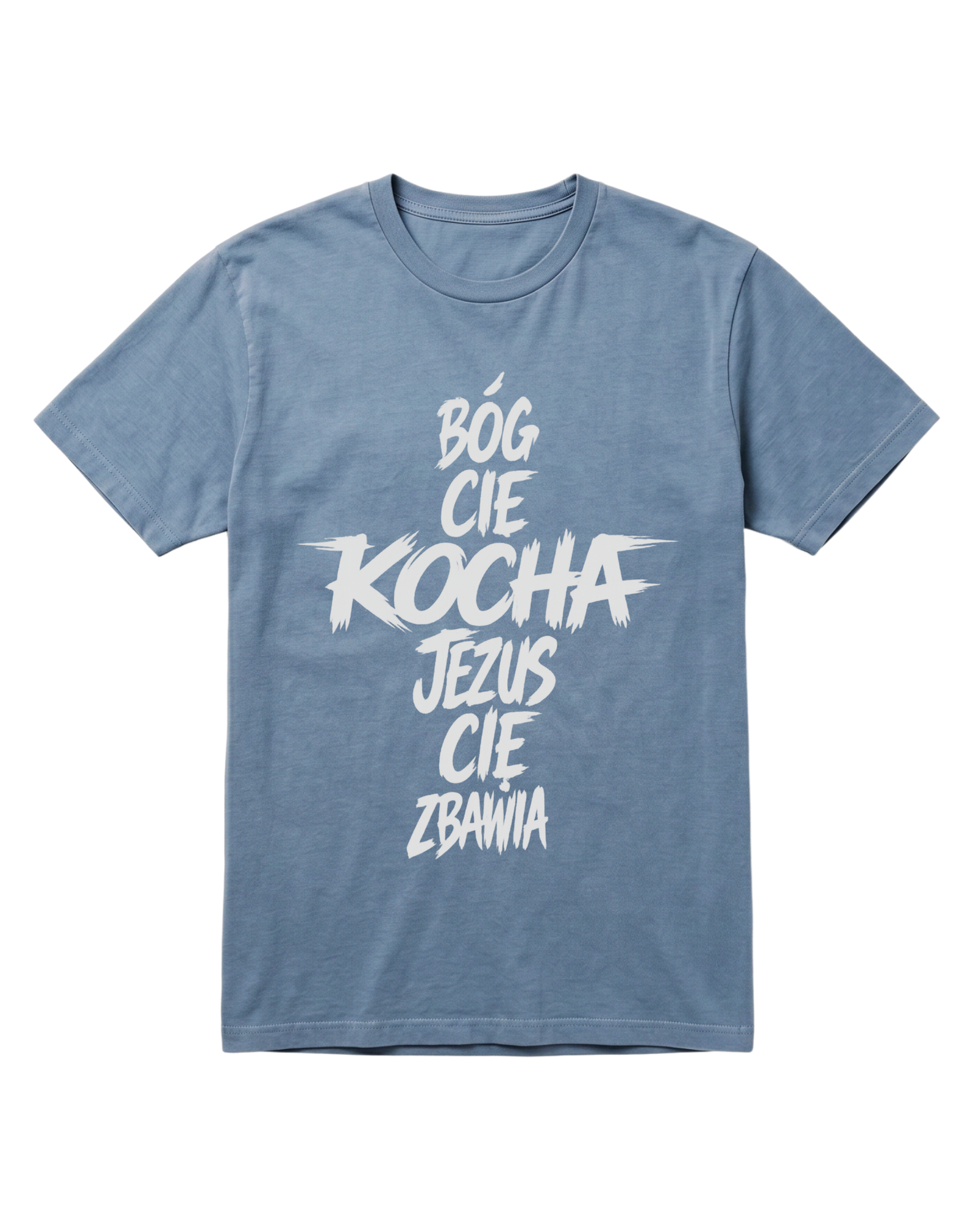 T-Shirt chrześcijański Regular | Bóg Cię kocha, Jezus Cię zbawia!