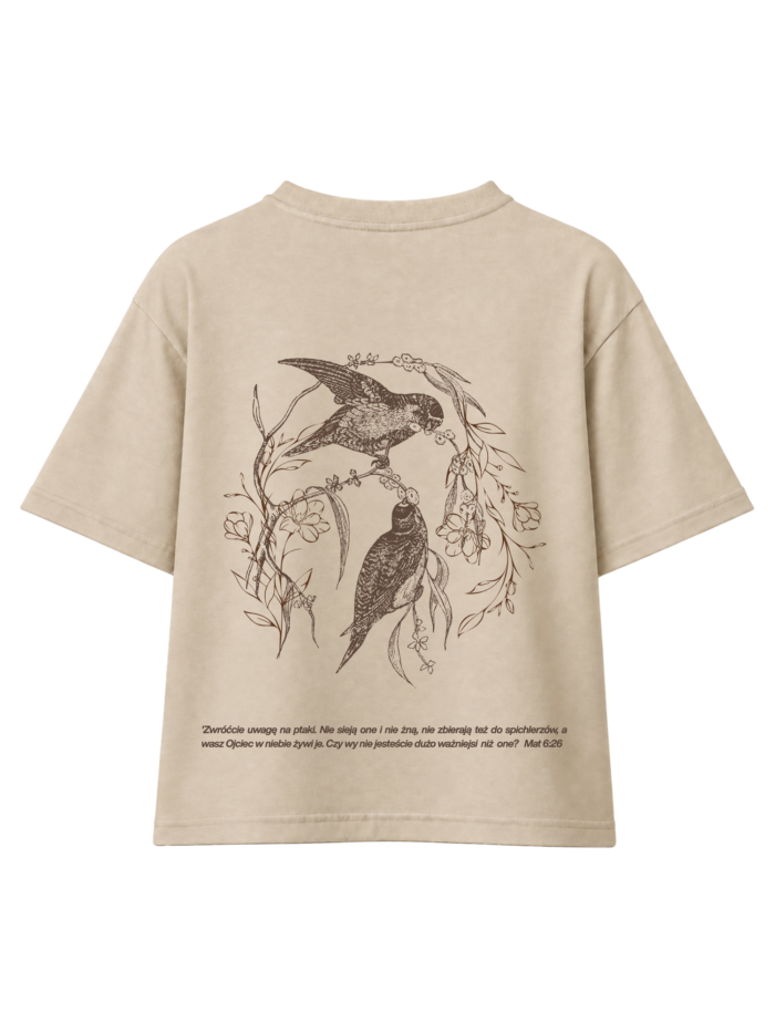 Ptaszki brązowe | T-Shirt chrześcijański boxy damski