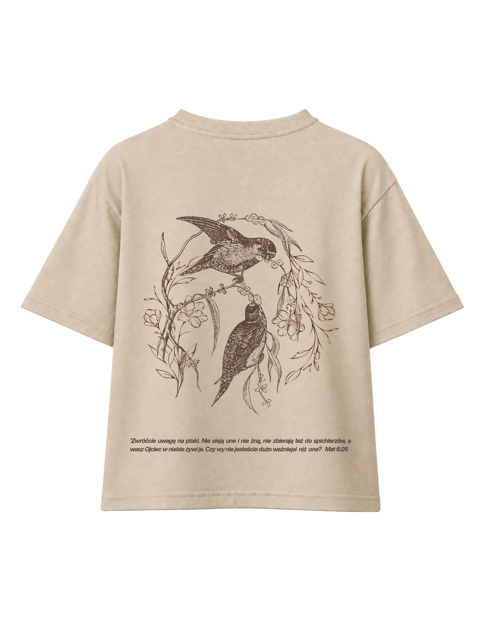 Ptaszki brązowe | T-Shirt chrześcijański boxy damski