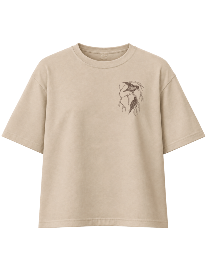 Ptaszki brązowe | T-Shirt chrześcijański boxy damski