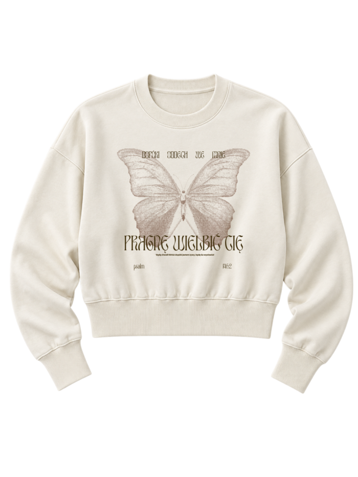 Bluza damska | Będę Chwalić Cię dopóki żyję | Motyl