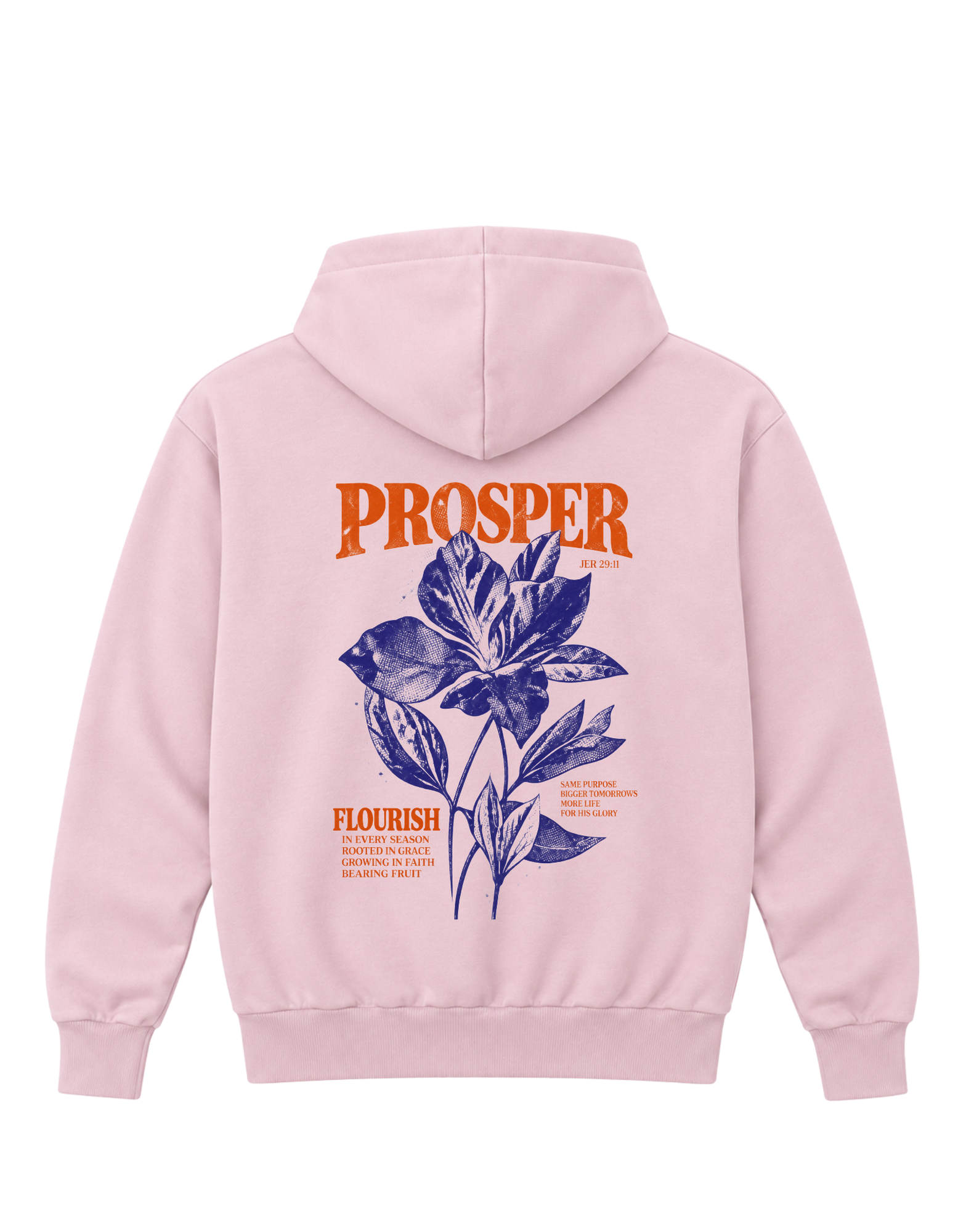 Bluza chrześcijańska oversize | Prosper | Pudrowy róż
