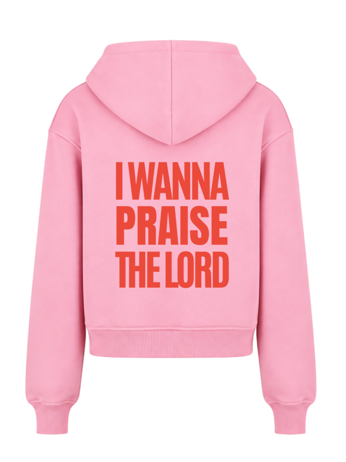 Bluza oversize chrześcijańska | damska I WANNA PRAISE THE LORD
