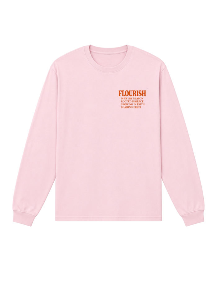 PROSPER | Longsleeve chrześcijański | jasny róż