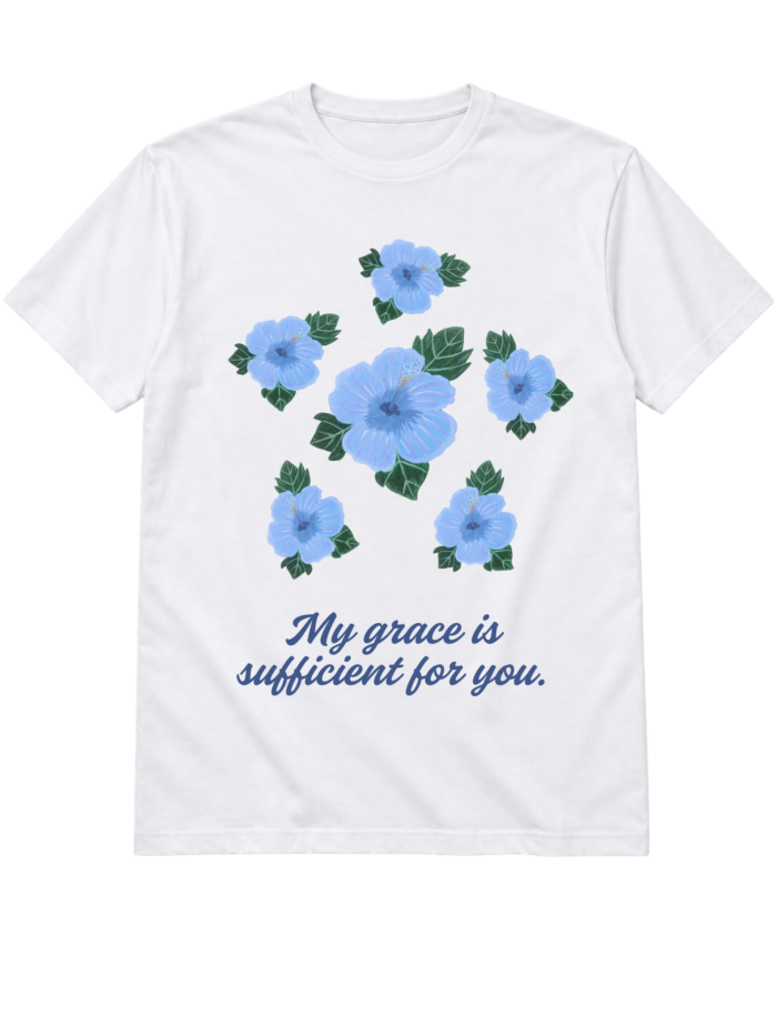 T-Shirt Chrześcijański regular | My grace is suffcient for you | Perfect Design