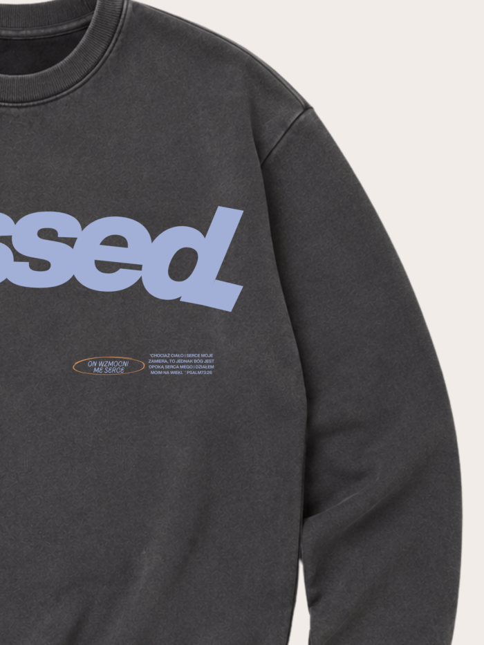 Bluza Chrześcijańska washed- BLESSED